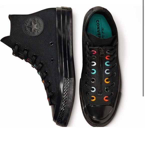 Converse Chuck 70 Zip Black Electric Aqua 8.5 - Picture 1 of 10